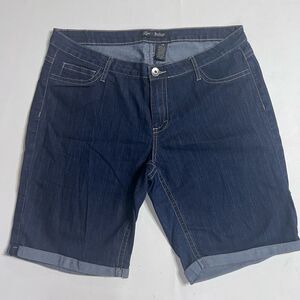Love Indigo Blue Jean Shorts with Cuffed Hems